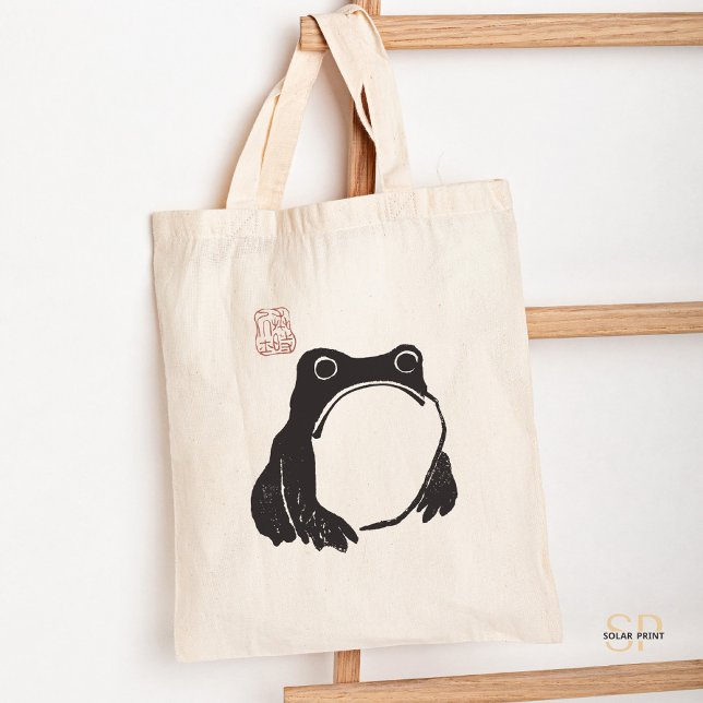 Tote Bag Matsumoto Hoji Sad Frog Art Japonais (Créateur téléchargé)