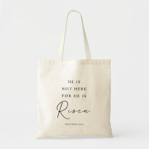 Tote Bag Matthieu 28:6 Il est ressuscité, Pâques chrétienne