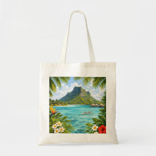 Tote Bag Maupiti Polynésie française Île de lagon tropical