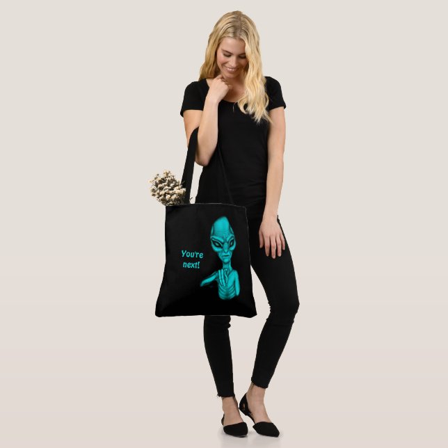 Tote Bag Mauvais Alien, Tu es le prochain ! (Sur le modèle)