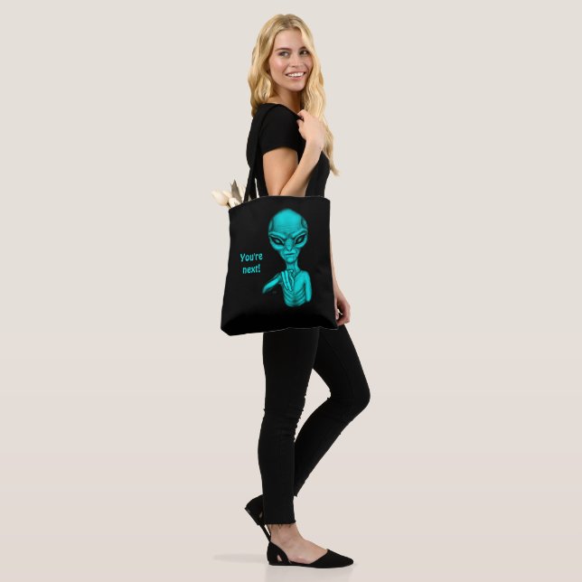 Tote Bag Mauvais Alien, Tu es le prochain ! (Sur le modèle)