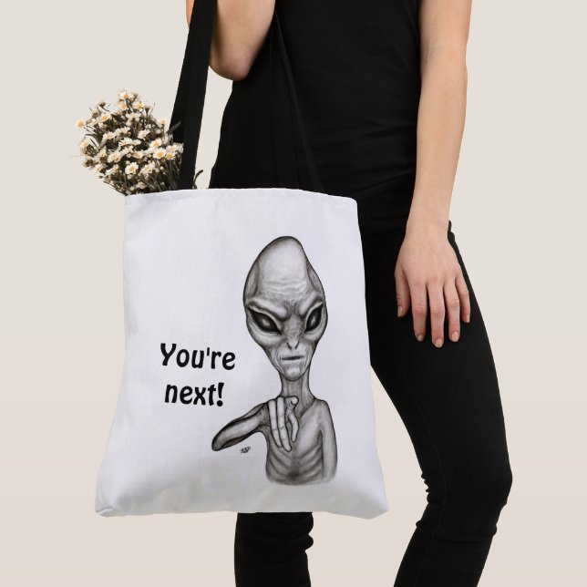 Tote Bag Mauvais Alien, Tu es le prochain ! (De près)