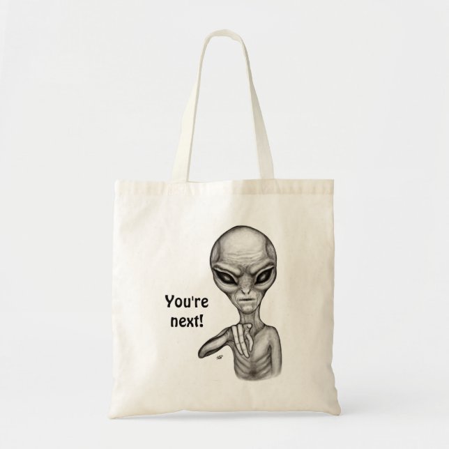 Tote Bag Mauvais Alien, Tu es le prochain ! (Devant)