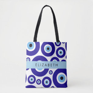 Tote Bag Mauvais Œil, Œil Grec, Œil Turc, Mati, Votre Nom