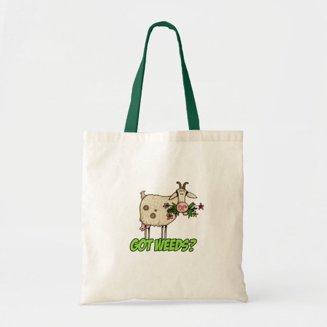 Tote Bag mauvaises herbes obtenues chèvre (Devant)