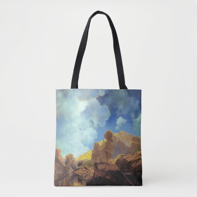 Tote Bag Maxfield Parrish Matin 1922 Nuage Bleu Beaux-Arts (Devant)