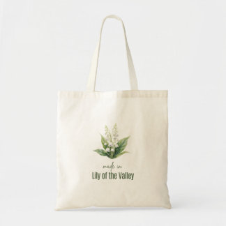 Tote Bag May Lily de la Fleur de Naissance Watercolor