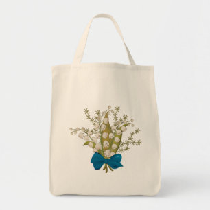 Tote Bag May Lily de la Vallée Bouquet floral