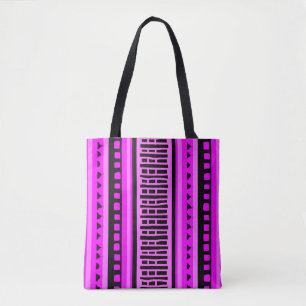 Tote Bag MAZIPOODLES Motif de Tricot à rayures 001 B