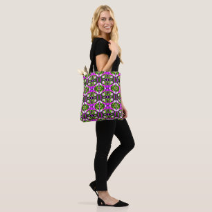 Tote Bag Mazipoodles Neuro Art - Vert Rose Magenta