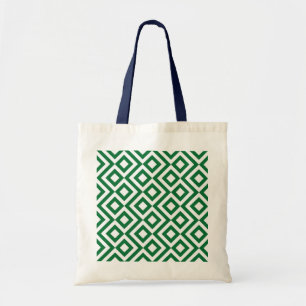 Tote Bag Méandre vert et blanc