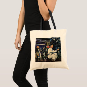Tote Bag Mécanicien automobile d'affaires vintage, service 