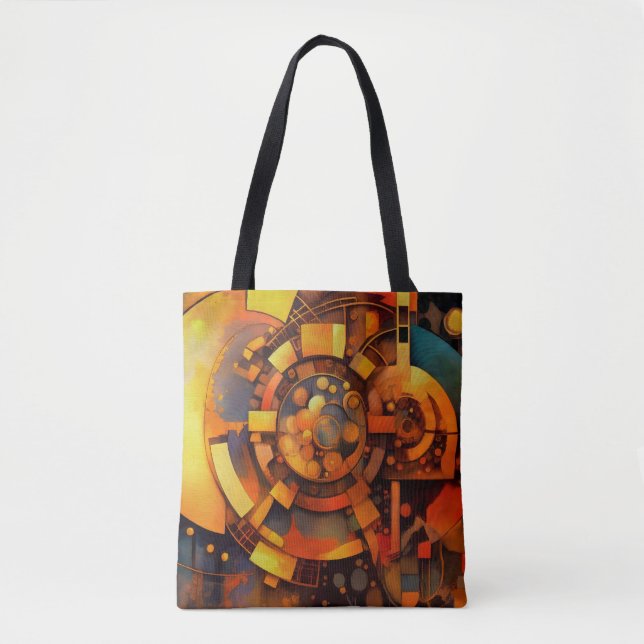 Tote Bag Mécanisme Solaire Steampunk Abstrait (Devant)