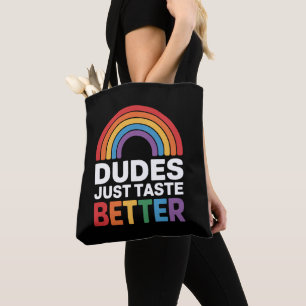 Tote Bag Mecs Ont Juste Meilleur Goût Drôle Gay Arc-en-ciel