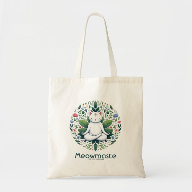 Tote Bag Médaille de chats Zen Meowmaste (Devant)