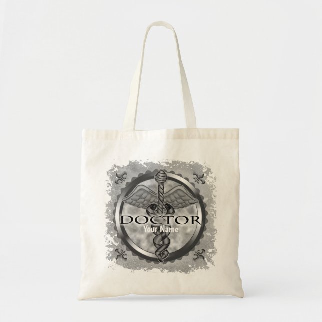 Tote Bag Médecin argent  (Devant)