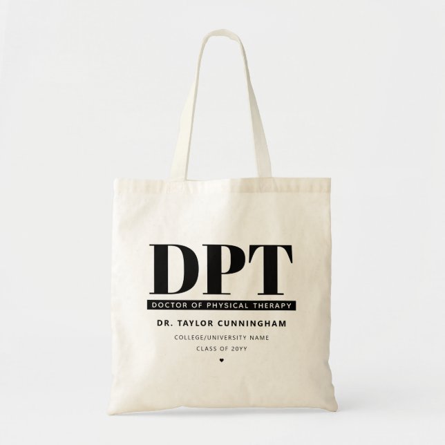 Tote Bag Médecin DPT moderne de la thérapie physique (Devant)