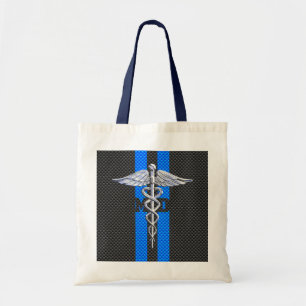 Tote Bag Médecin Médicale MD Caduceus Fibres de carbone ray