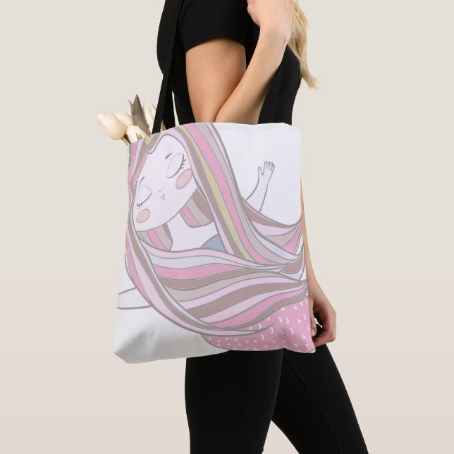 Tote Bag Méditation Consciente Sirène (De près)