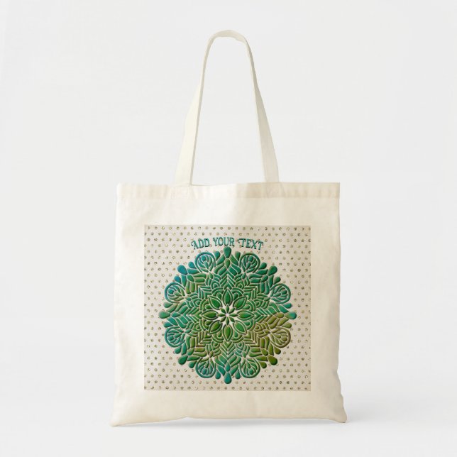 Tote Bag Méditation Mandala 3D Yoga arrière - plan coloré (Devant)