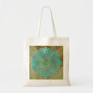 Tote Bag Méditation Mandala 3D Yoga arrière - plan coloré