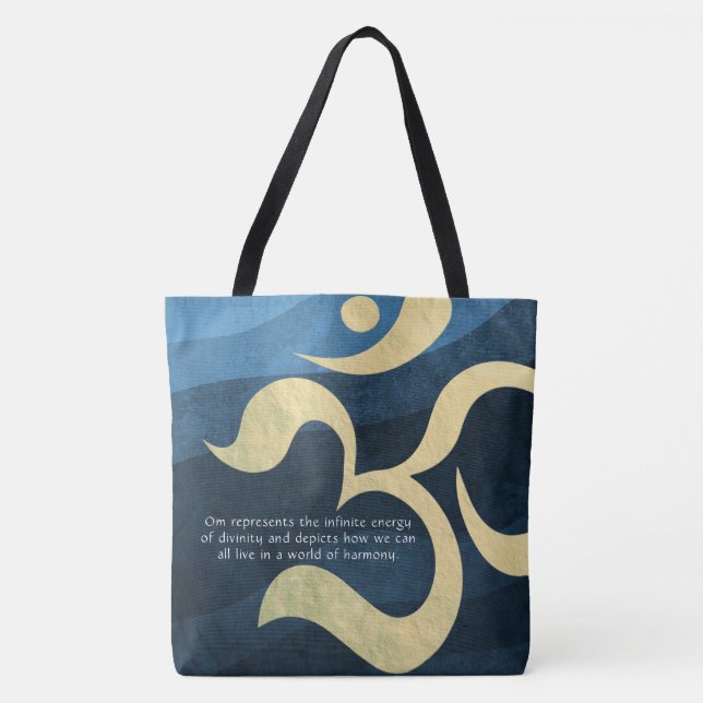 Tote Bag Méditation Yoga Instructeur Vie Coach OM Citations (Devant)