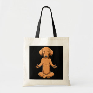 Tote Bag Méditer Dachshund Yoga Méditer Chien