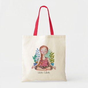 Tote Bag Méditer la fille avec les Plantes