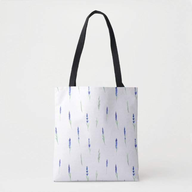 Tote Bag (Medium) - Lavender Pattern (Devant)