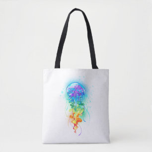 Tote Bag Méduse arc-en-ciel
