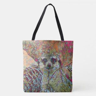 Tote Bag Meerkat Abstrait
