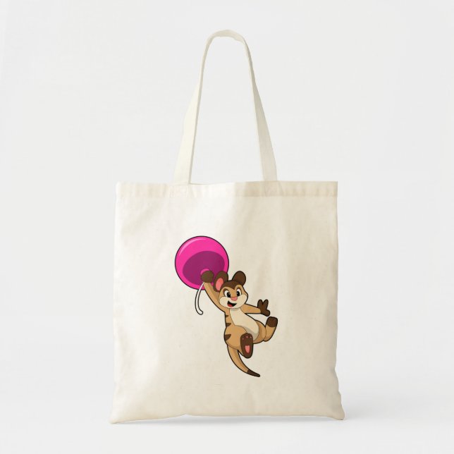 Tote Bag Meerkat avec ballon (Devant)