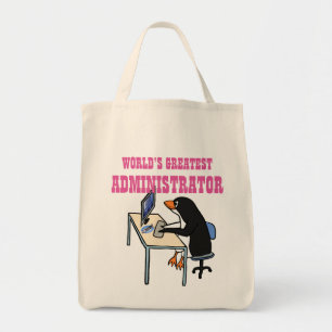Tote Bag Meilleur ADMINISTRATEUR ADMIN Cadeaux Penguin