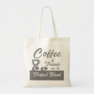 Tote Bag Meilleur ami amateur de café gris