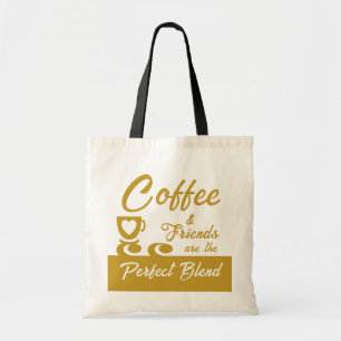Tote Bag Meilleur ami amateur de café or