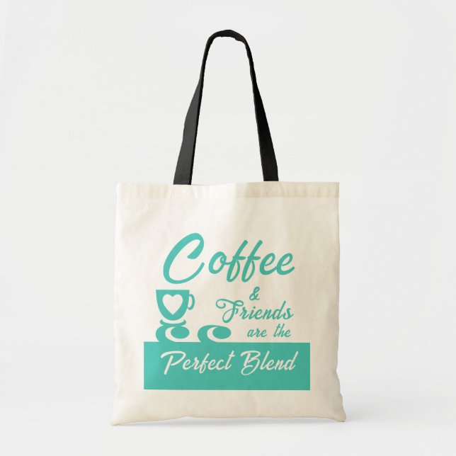 Tote Bag Meilleur ami café amant menthe (Devant)