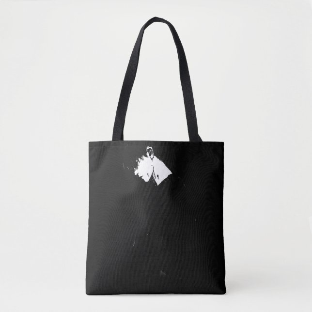 Tote Bag Meilleur ami noir ANIME Fourre-tout (Devant)