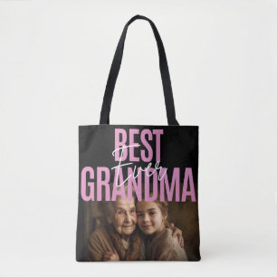 Tote Bag Meilleur cadeau photo personnalisé de grand-mère a