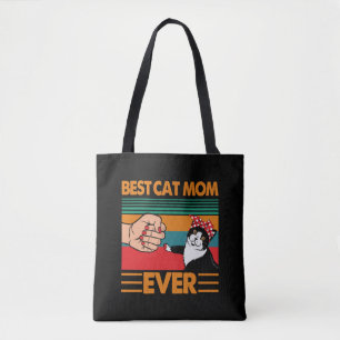 Tote Bag Meilleur chat maman toujours Bandana