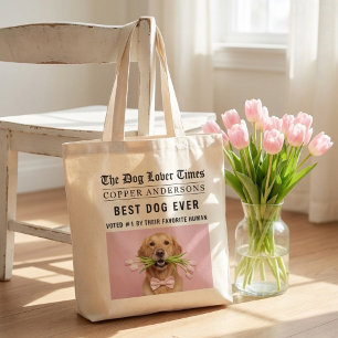 Tote Bag « Meilleur chien de tous les temps » personnalisé 