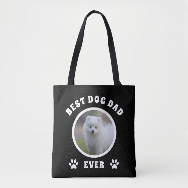 Tote Bag Meilleur Chien Papa Jamais Personnalisé Photo Pers (Devant)