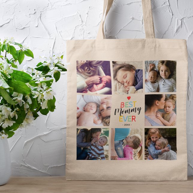 Tote Bag Meilleur Collage photo de maman (Créateur téléchargé)