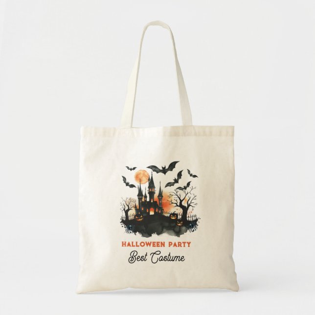 Tote Bag Meilleur costume Halloween Party Enchanted Castle (Devant)