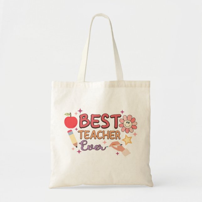 Tote Bag Meilleur enseignant (Devant)