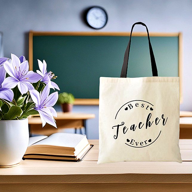 Tote Bag Meilleur enseignant de tous les temps (Créateur téléchargé)