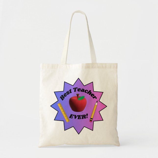 Tote Bag Meilleur Enseignant JAMAIS ! (Devant)