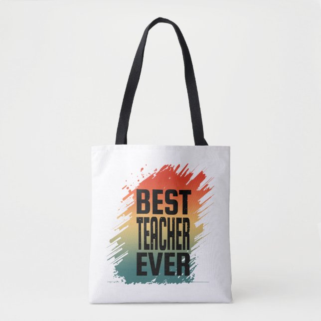 TOTE BAG MEILLEUR ENSEIGNANT JAMAIS (Devant)