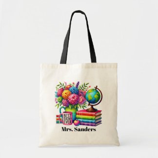 Tote Bag Meilleur enseignant jamais ajouter nom