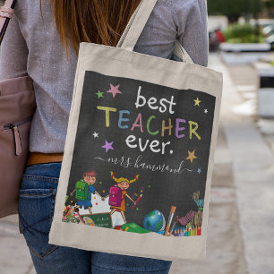 Tote Bag Meilleur Enseignant Jamais   Cadeau d'appréciation