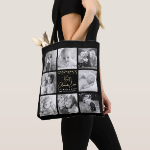 Tote Bag Meilleur Glamma Ever 8 Photo Collage Gold Parties